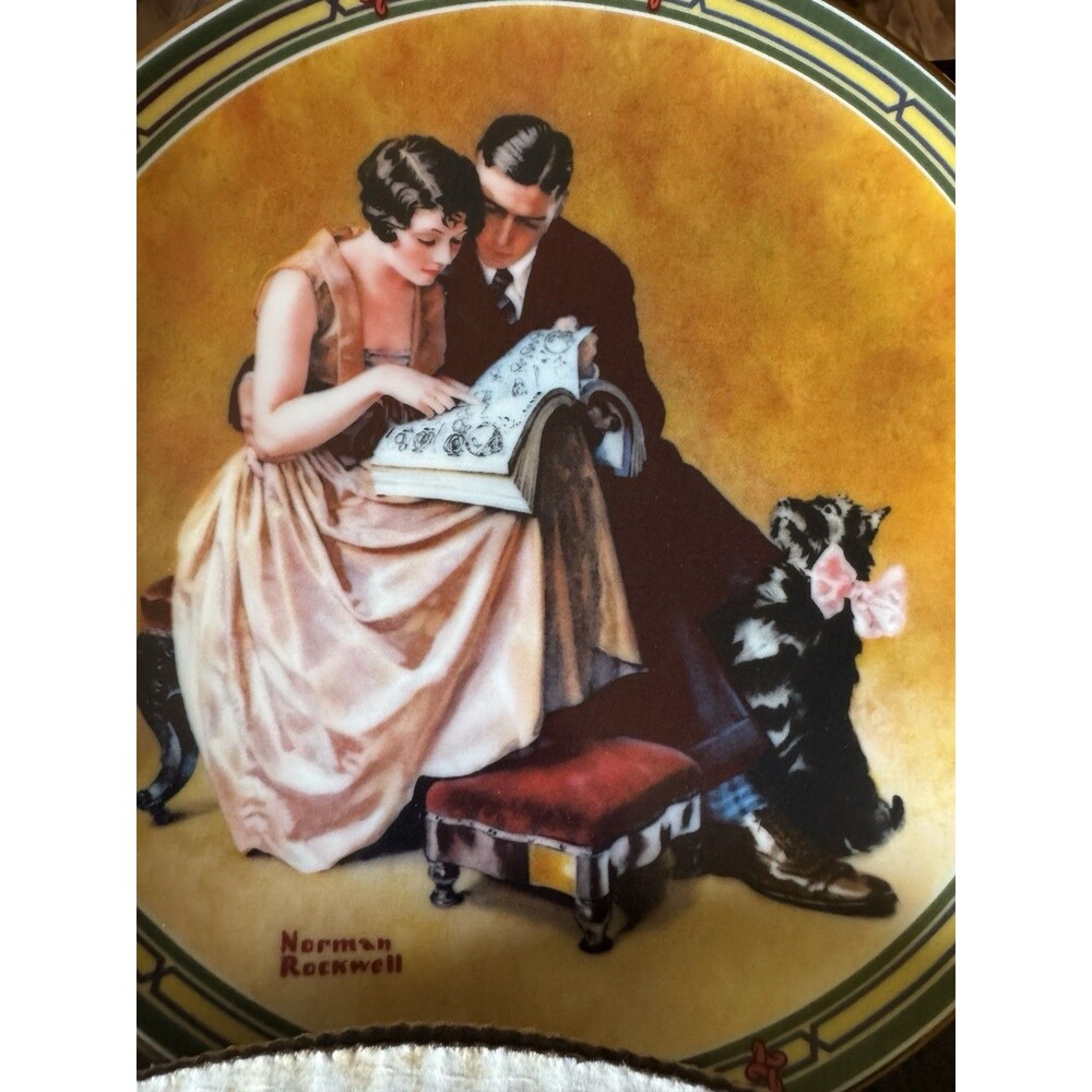 Knowles Norman Rockwell Collector Plate A Couple's Commitment American Dream VTG